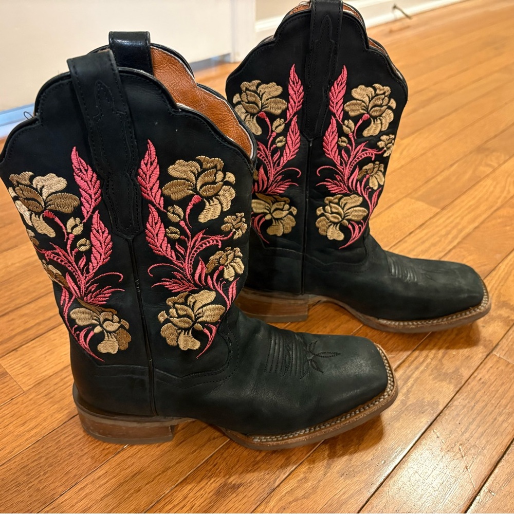 Dan post women’s asteria floral western performance boots - broad square toe